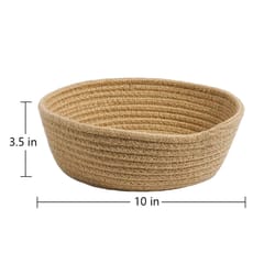 Decorative tray/storage baskets trays/office table paper tray which can be also used as a vegetables tray/ Use this natural Jute/Straw/dry grass/Seagrass/Kouna Grass small tray online as gift hamper basket/wardrobe basket - Large