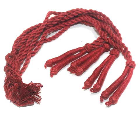 4 Pcs Thread Necklace Dori Dark Maroon 15 inch