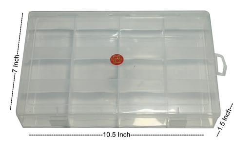 2 Pcs Rectangle Shape Acrylic Beads Storage Box 10.5x7x1.5 Inch