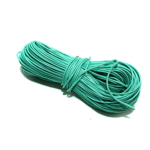 25 Mtrs. Jewellery Making Leather Cord Sea Green 1mm