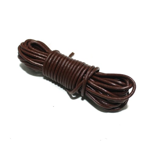 25 Mtrs. Jewellery Making Leather Cord Brown 2mm