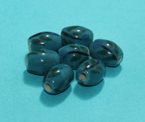 50 Pcs Ceramic Oval Beads 19x14 mm