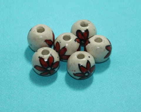20 Pcs Ceramic Round Beads 15mm