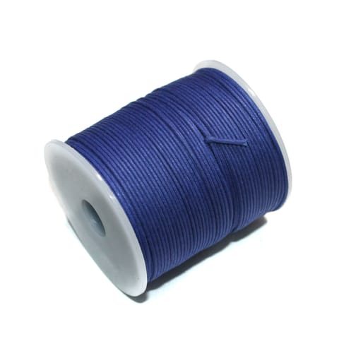 100 Mtrs Jewellery Making Cotton Cord Blue 1mm