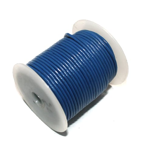 25 Mtrs Jewellery Making Leather Cord Blue 2mm