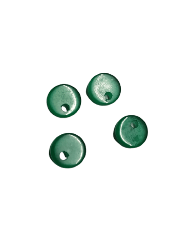 8mm Flat Green Onyx with Hole on Top