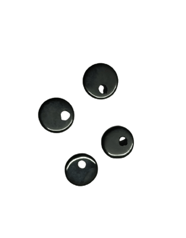 8mm Flat Black Onyx with Hole on Top