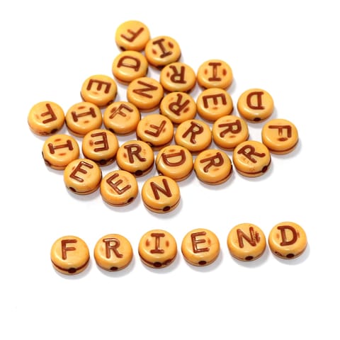 10 Sets FRIEND Acrylic Alphabet Beads 9mm