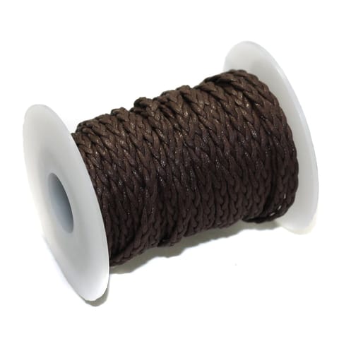 10 Mtrs 3 Ply Braided String Cotton Cords Rope Dark Brown 3mm