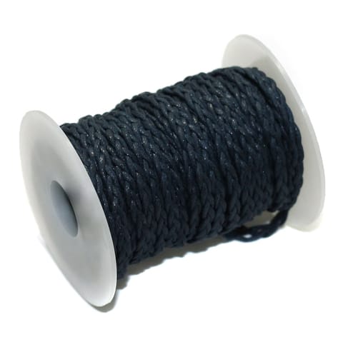 10 Mtrs 3 Ply Braided String Cotton Cords Rope Navy Blue 3mm