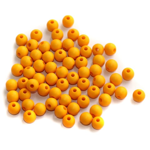 200 Acrylic Round Beads Orange 5mm