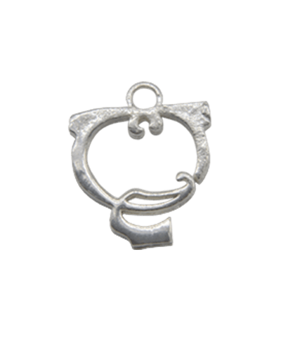 Sterling Silver Alphabet Charm “Q”