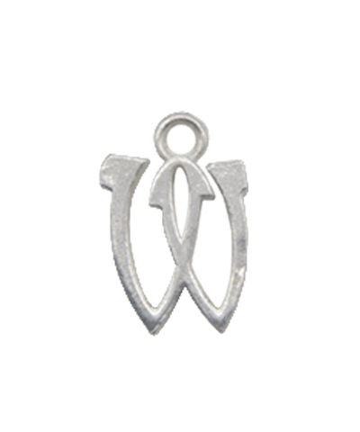 Sterling Silver Alphabet Charm “W”