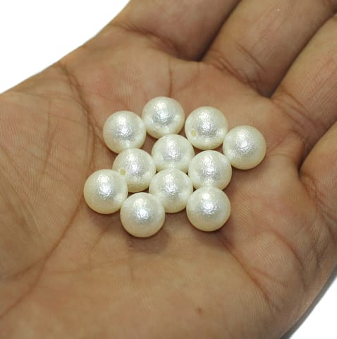 100 Pcs, 10mm Acrylic Pearl Round Beads White