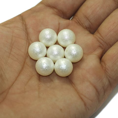 100 Pcs, 12mm Acrylic Pearl Round Beads White
