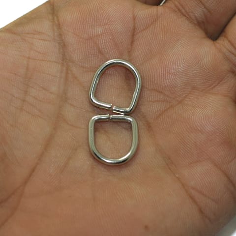 50 Pcs, 15x16mm Heavy Duty Metal D Ring Non Welded