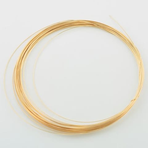 25 Mtrs Golden Plated Brass Craft Wire, 24 Gauge (0.55 mm)