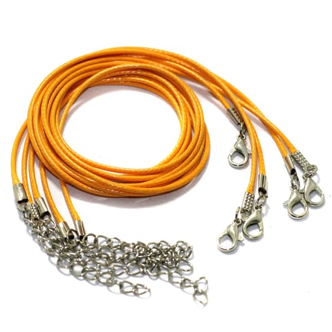 5 Pcs, Leather Necklace Cord Dori With Clasp and Extension Chain