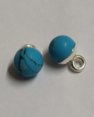 6mm Turquoise Bead with 925 Silver Loop
