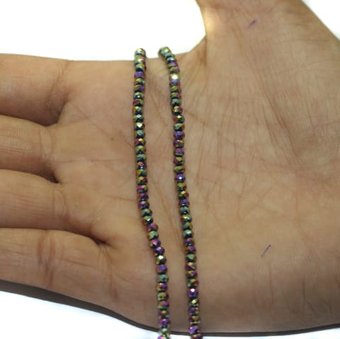 195+ Pcs, 2mm Rainbow Crystal Rondelle Faceted Beads 1String