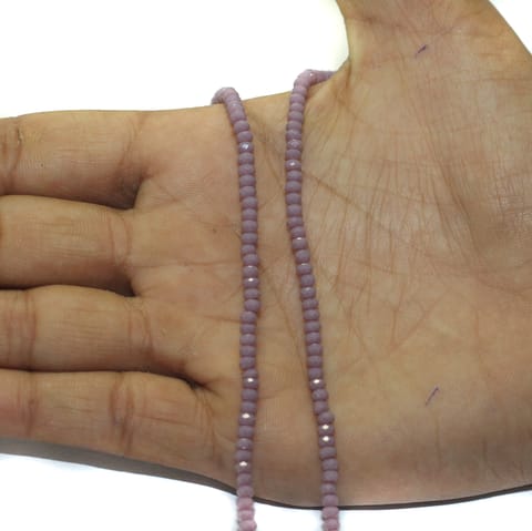 195+Pcs, 2mm Purple Crystal Rondelle Faceted Beads 1String