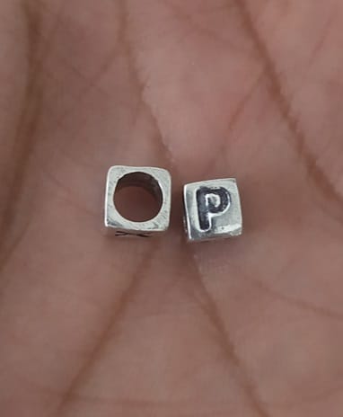 Sterling Silver “P” Bead