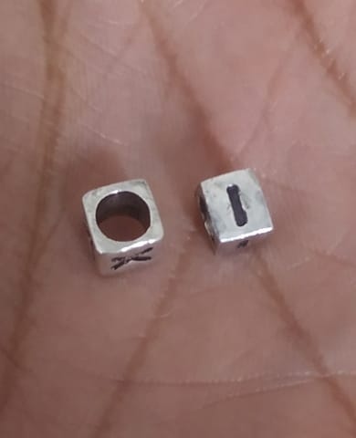 Sterling Silver “I” Bead