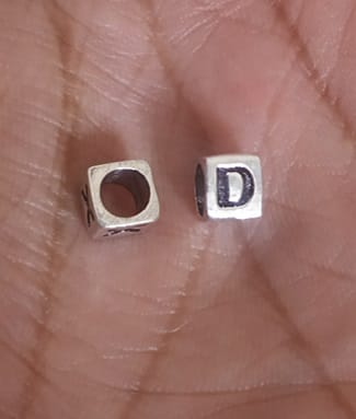 Sterling Silver “D” Bead