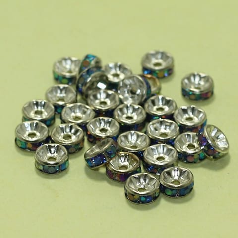 100 Pcs Rhine Shone Spacer Beads 8mm