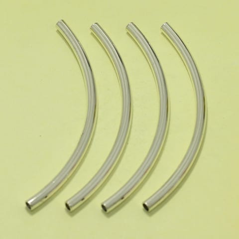 12 Pcs Silver Bend Pipes 4 Inch, 5mm