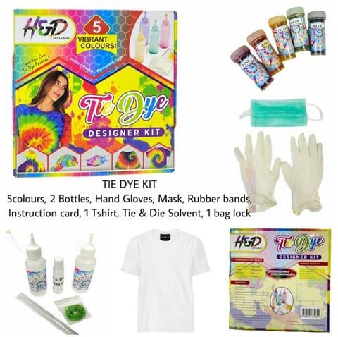T-Shirt Tie Dye Designer Kit - Water Based Permanent Dyes - Easy to Use