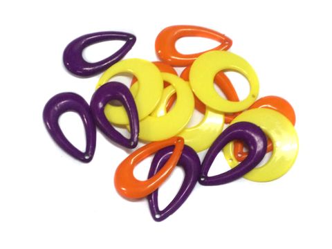 Silk Thread Jewellery Making Earring Base Chandbalis And Drop Shapes 30 Pcs (10x3 Colors)