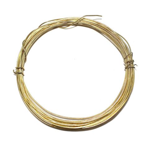 10 Mtrs Golden Plated Brass Craft Wire, 20 Gauge Thick (0.90 mm)