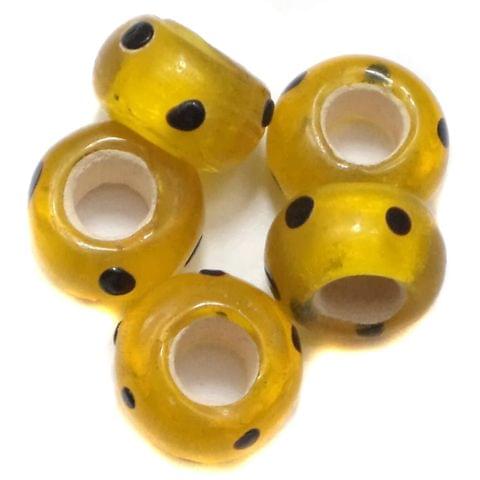 20 Pandora Beads Yellow 8x14mm