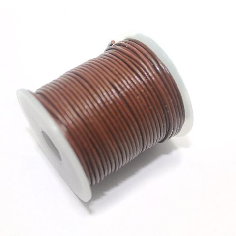 Jewellery Making Leather Cord 1mm Brown-25 Mtr