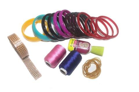Beadsnfashion Silk Thread Jewellery Bangles Making DIY Kit