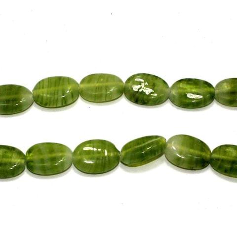 5 strings of Glass Oval Beads Double Tone 20x12mm