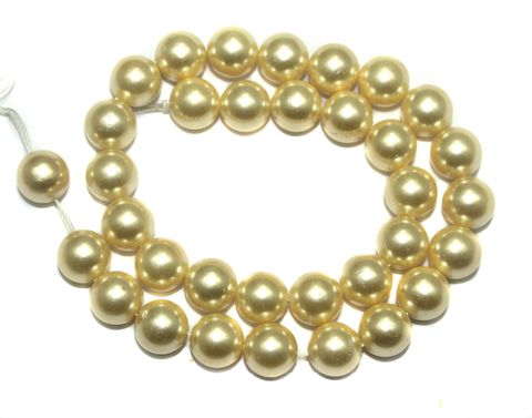 1 String, 12mm Natural Freshwater Round Pearl Beads Off White