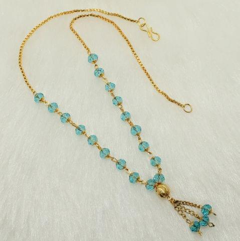 Crystal Faceted Beaded Mala Turquoise