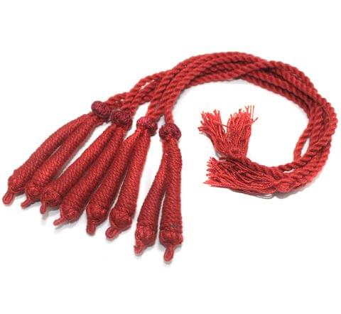 4 Pcs Thread Necklace Dori Maroon 15 inch