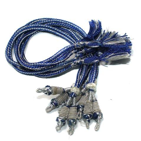 Zari Necklace backrope Dori Blue, Pack Of 12 Pcs