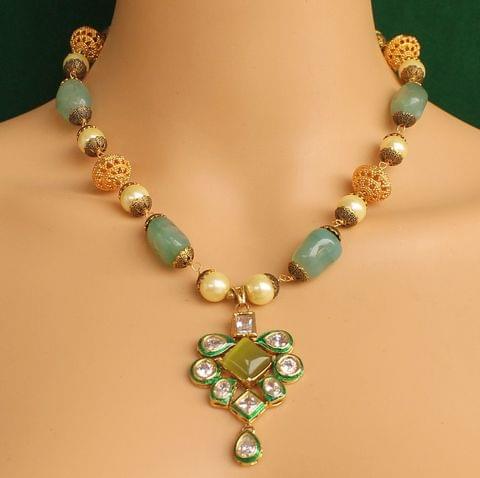 Stone & Kundan Necklace Multicolor
