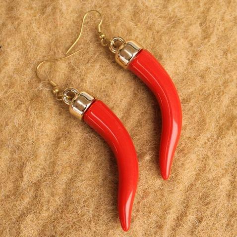 Light Weight Dangler Earrings Red