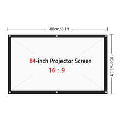 84 inch Projection Screen Portable Foldable Projection