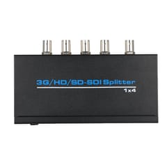 3G/HD/SD_SDI Splitter 1 * 4 Distribution 1 Input 4 Outputs - EU Plug