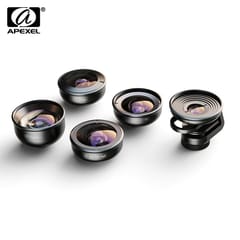 APEXEL APL-HD5V2 5in1 HD Mobile Phone Lens Set- 2X Telephoto