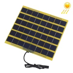Portable Outdoor Sports Necessity 5W 12V A-grade Polycrystalline Silicon Glass Fiber Solar Panel Charger with DC5521 Female Port & DC Power Cable for 12V Car Battery