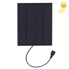 Portable Outdoor Sports Necessity 5.5W 5V A-grade Monocrystalline Silicon Solar Panel Charger with Standard USB Charging Cable for Mobile Phones & Digital Camera & MP3 & MP4 & iPad and other 5V USB Interface Power Banks