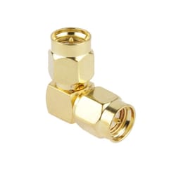 Gold Plated SMA Male to SMA Male Adapter with 90 Degree Angle