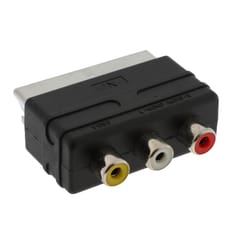 20 Pin Scart Video Audio Adpater Converter to 3 RCA Adapter for PS4 WII DVD - Allows You to Use the 3RCA AV Cable on the TV Scart Input